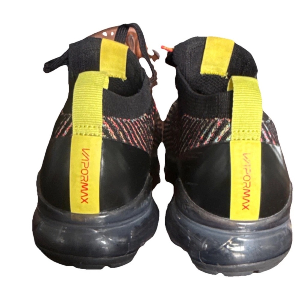 Nike Air VaporMax Flyknit in Black and Red with Multicolor Accents - Picture 4 of 6
